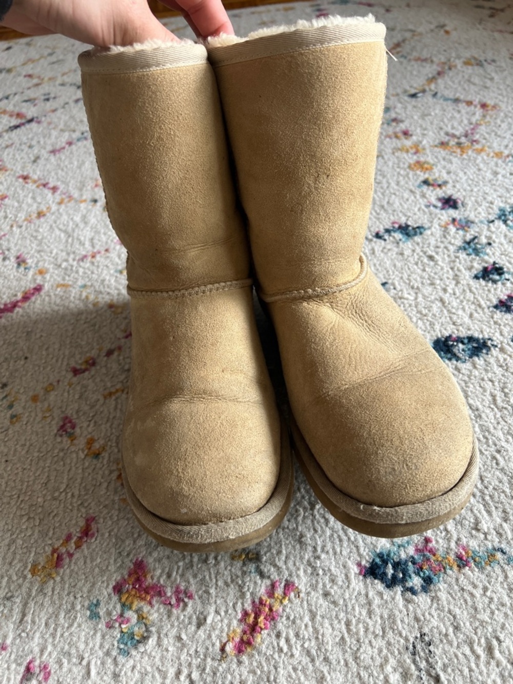 Classic Tan Suede Shearling Boots